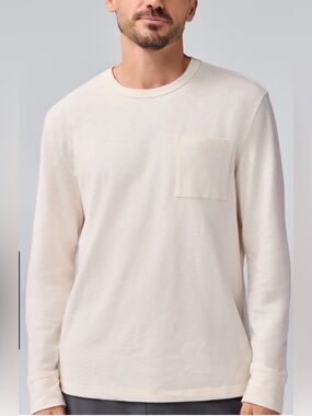 Mack Weldon Heavyweight Long Sleeve T-Shirt Beige Medium NWT IN PACKAGE